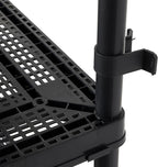 Gracious Living 2 Pack Storage Rack, 4 Shelf Fixed Height Medium Duty Unit, Black