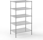 24" Deep x 36" Wide x 64" Height Wire Shelving Kit | 5-Tier | NSF Commercial Storage Rack Unit