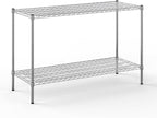 21" Deep x 54" Wide x 34" Height Wire Shelving Kit | 2-Tier | NSF Commercial Storage Rack Unit