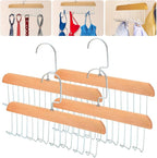 4Pcs Anti Slip Multi Hook Coat Racks,Bra Hangers for Closet Organizer with 8 Hooks 360 °Swivel Belt Hanger for Closet for Belt, Tie, Tank Top, Bra, Scarf (Beige)