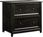 Sauder Edge Water 2 Drawer Lateral Filing Cabinet, Office File Cabinet, in Estate Black finish