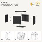 DWVO 32 Gallon Resin Storage Box, Indoor Outdoor Deck Box for Package Delivery, Patio Cushions, Gardening Tools, Lockable, Waterproof