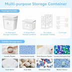 Lifewit Laundry Pods Container with Pop-up Lid, Laundry Room Organization, Dryer Sheet Holder for Washing Powder Scent Booster Beads, 2700 +2000ml/0.72+0.5gal,6 Pcs