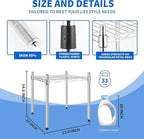 Simple Deluxe 1-Tier Shelving Unit, 15" W x 15" D x 13.8" H Wire Metal Storage Rack, Chrome