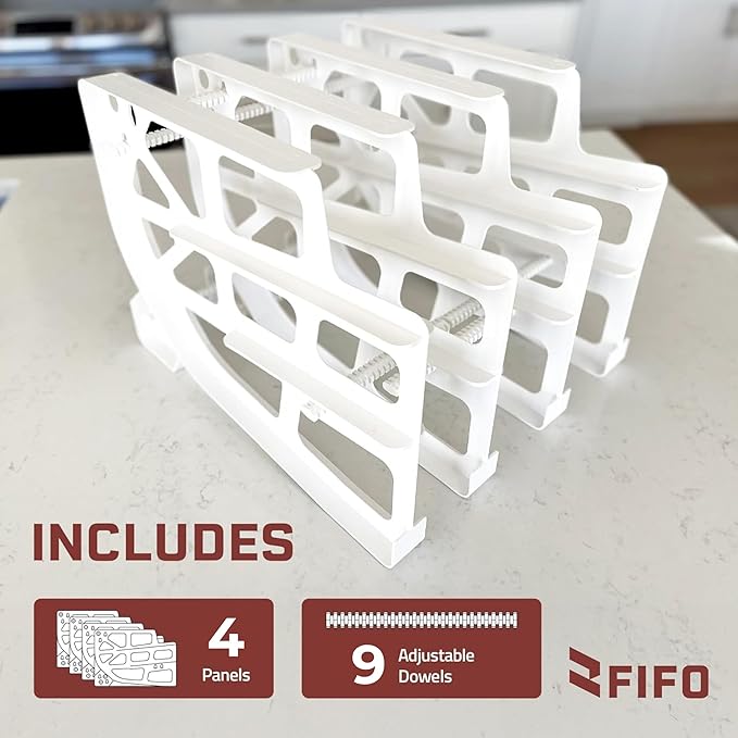 FIFO Can Tracker 2-Pack - 3-Tier Rotating Food Can Organizer for Pantry, Expandable Soda Can Storage for Kitchen, Holds 54 Cans of Food or Soda