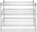 2 Pack Additional Wire Shelf for Wire Shelving Units Chrome Finish Shelving Weight Capacity 600-800 Lb, Heavy Steel Industrial for Warehouses, Closets, Kitchen(Sliver,14" W X 36" L)