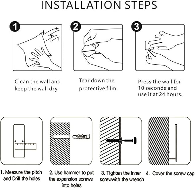 YeeBeny Pink Paper Towel Holder - Self Adhesive or Drilling, Under Cabinet or Wall Mounted