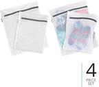 iDesign Medium and Large Laundry Delicates-Set of 4-White Mesh Wash Bags M4