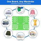 BoxLegend V3 Shirt Folder Board Tshirt Clothes Folder Folding Board Durable Laundry Sorter Helper Liner, Green