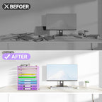 9 Tier Paper Organizer with Handle, 2 Pack Large Capacity Desk Organizer Mesh Paper Letter Tray File Folder Document Sorter for Classroom and Office Accessories Organization- Purple