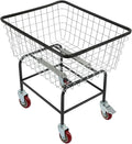 Heavy Duty Laundry Cart with Wheels - 110lbs Large Rolling Laundry Hamper Basket for Home, Bathroom, Commercial Use