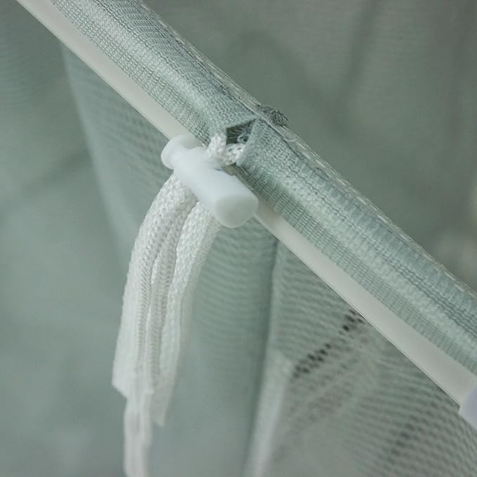 3-Bag Mesh Rolling Laundry Sorter Cart (Soft Silver), Easy Roll Casters, Space-Saving & Durable, Perfect for Bedroom & Laundry Room Easy-Sort Use