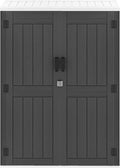 DWVO 59 Cu. Ft. Vertical Storage Shed, Weatherproof Outdoor Tall Cabinet with Double-Wall Panels and Floor, Lockable Resin Shed for Garden, Garage, Patio, Dark Gray (Shelves Not Included)