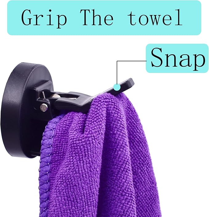 YYST Magnetic Towel Holder Towel Rack Towel Hook Hanger for Door, Refrigerator, Kitchen Stove, Oven, Dishwasher, Laundry Washing Machine- Kitten Proof (1, Black)
