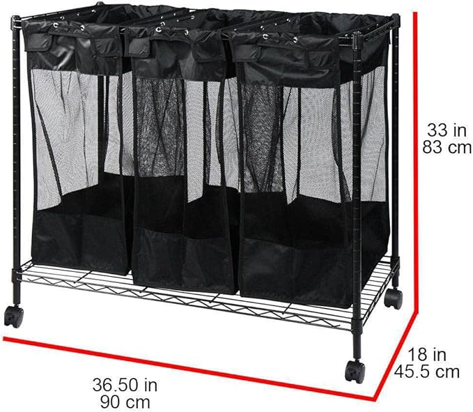 Oceanstar Triple Storage Organizer and Laundry Sorter