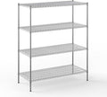 24" Deep x 54" Wide x 64" Height Wire Shelving Kit | 4-Tier | NSF Commercial Storage Rack Unit