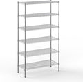 18" Deep x 42" Wide x 74" Height Wire Shelving Kit | 6-Tier | NSF Commercial Storage Rack Unit