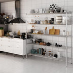 18" Deep x 72" Wide x 74" Height Wire Shelving Kit | 5-Tier | NSF Commercial Storage Rack Unit