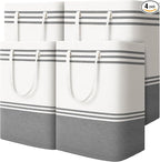 4 Pack Large Laundry Baskets, Laundry Hampers, Freestanding Waterproof Collapsible Clothes Bag with Extended & Reinforced Handles - Clothes Basket for Dorm, Bathroom, Home (125L)
