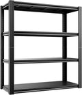 4-Tier 40" W x 20" D x 60" H Garage Shelving Garage Storage Shelves 2500LBS Metal Industrial Shelf Adjustable Heavy Duty Shelving Storage Rack Shelving Unit (Black)
