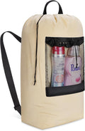 Lifewit Laundry Bag, Extra Large Laundry Backpack with Shoulder Straps and Mesh Pocket for Laundromat, Heavy Duty Laundry Bag Backpack for Dirty Clothes for College Dorm/Travel/Apartment, 90L, Khaki