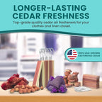 120 Variety Pack - Lavender and Cedar for Closets - Alternative for Clothes Storage - Closet Protection Scent Bags - Natural Freshner Hanger Rings - Scented Air Freshener for Closets