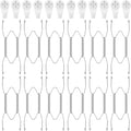 Hotop 12 Pieces Plate Hangers for Wall Stainless Steel Wire Invisible Heavy Duty Plate Hangers Display Holders with 12 Pieces Hooks for Wall Decorative(4-5 Inch,Silver)