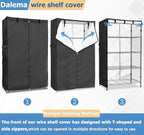 Waterproof Shelf Cover,Outdoor 600D Heavy Duty Dustproof Storage Shelves Cover,36''x14''x71'' Shelf Covers for Wire Shelving with Zippers,Storage Rack Covers with Clear Front
