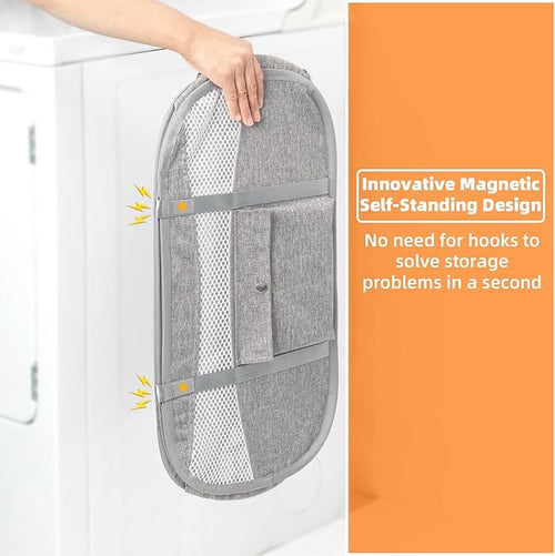 1-Second Storage Washer-Side Magnetic Pop-Up Laundry Hamper New User Safety Lock Prevents Accidental Opening Reinforced U-Handle Holds 33lbs 1.5Loads Folds to 0.78in Ultra Slim