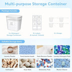 Lifewit Laundry Pods Container with Pop-up Lid, Laundry Room Organization, Dryer Sheet Holder for Washing Powder Scent Booster Beads, 2700 ml/0.72gal,4 Pcs