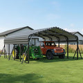20X20 FT Metal Carport, Heavy Duty with Reinforced Galvanized Carports, Feature Weather Resistant Shelter Carport Canopy, Oversized Car Port for Boats, Cars, Trucks, and Tractors