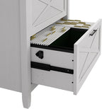 Bush Home Key West 2 Drawer Lateral File Cabinet in Pure White Oak, Document Storage for Home Office, Accent Chest with Drawers