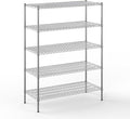 21" Deep x 48" Wide x 64" Height Wire Shelving Kit | 5-Tier | NSF Commercial Storage Rack Unit