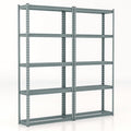 Giantex 5-Tier Storage Shelves Set of 2, Height Adjustable Metal Storage Utility Rack Shelf with Anti-Tipping Device, Heavy Duty Garage Shelving for Warehouse, Basement, 35.5" x 12" x 72", Grey