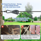 TooTaci 15ft Outdoor Clothesline Kit, 3/16" Black PVC Coated Wire Rope Portable Retractable Clothes Line Kit with Self-Locking Pulley, Screw Hook & Snap Hook for Camping, Backyard, RV, Travel