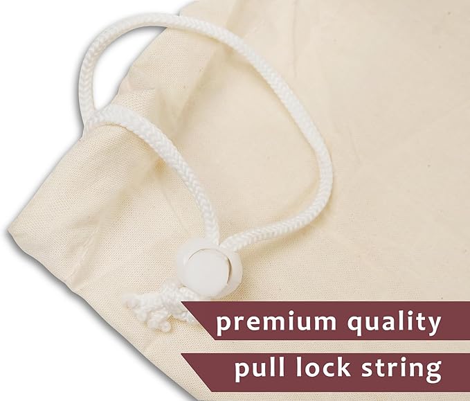 4 Pack Reusable Laundry Bags - 100% Cotton Multi Purpose Travel Laundry Bag - Durable & Machine Washable - Large Laundry Bag 28 x 36"
