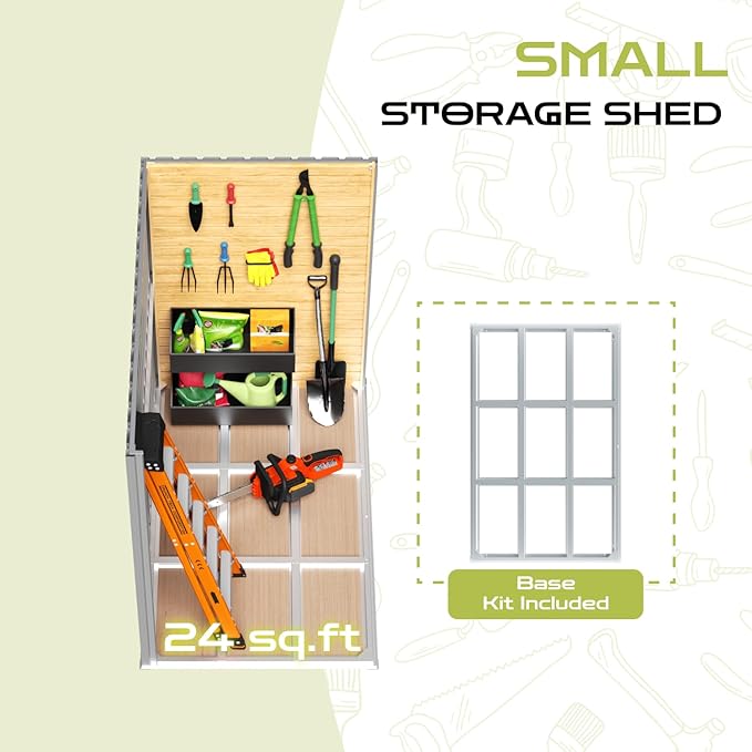 6' x 4' Outdoor Storage Shed, Sturdy Metal Building w/Floor and Operable Window for Garden, Backyard, Poolside and Lawn, White