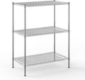 24" Deep x 42" Wide x 54" Height Wire Shelving Kit | 3-Tier | NSF Commercial Storage Rack Unit