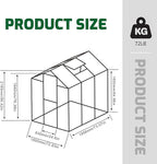 6x6 FT Outdoor Greenhouse, Polycarbonate Greenhouse with Raised Base and Aluminum Frame,Heavy-Duty Walk-in Greenhouses with Air Vent for Patio, Backyard,Lawn(6x6 FT)