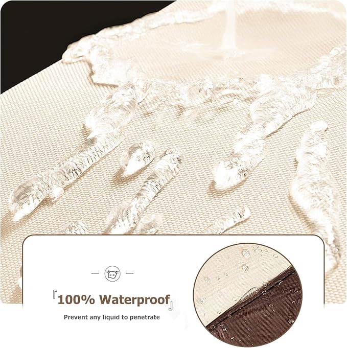 Wire Shelf Cover,600D Heavy Duty 100% Waterproof Shelf Covers for Wire Shelving,Outdoor Storage Shelves Cover for Metal Rack,30" W x 14" D x 62" H,Beige & Brown