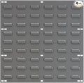Akro-Mils 30618 Heavy Duty Wall Mount Garage Storage Steel Louvered Panel | Wall Storage Bin Hanging Organizer System for AkroBins, 18-Inch W x 19-Inch H, Grey, 4 Pack