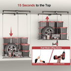 Overhead Garage Storage Lift, Heavy-duty 4x4 Ft Garage Ceiling Storage Racks with Safety Lock, Ideal for Ceiling Storage Lifting Organization System, 250lbs Capacity
