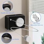Danpoo Retractable Clothesline Heavy Duty- Anti-Sag Wall Mounted Indoor/Outdoor Clothes Drying Line with Stainless Steel Rope & Pulley System
