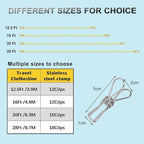 Portable Travel Clothesline, Windproof Clothes Laundry Line with Clothespins & Hang Holes, Indoor & Outdoor Clothes Drying Rope for Hotel, Backyard,Cruise Ships, Camping (Yellow, 16 Ft)