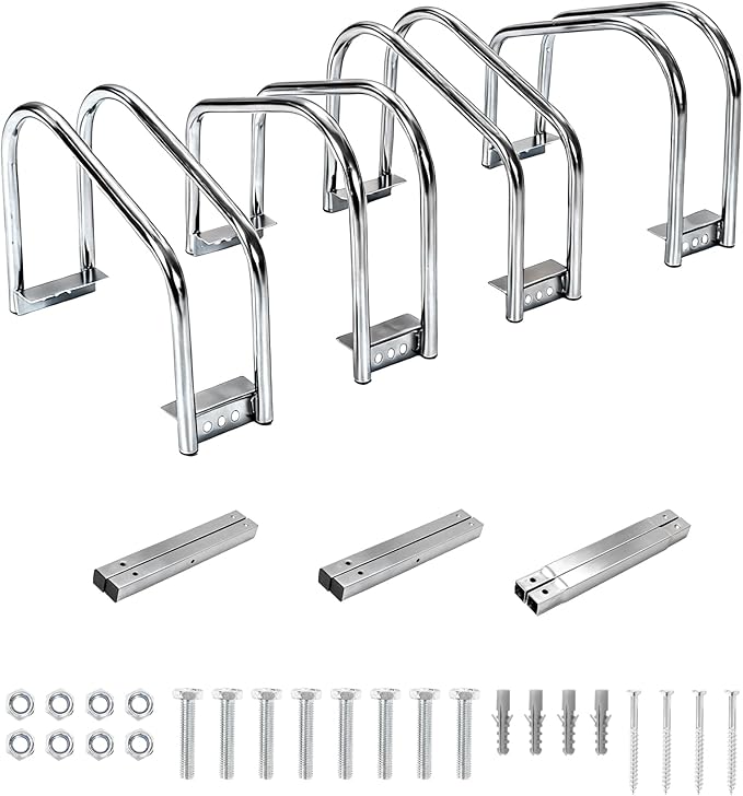 Freestanding Bike Floor Stand, Heavy Duty Bicycle Parking Rack for Garage Home Indoor Outdoor, Bike Storage Organizer Fits 22-28 Inch Wheels & 2.2 Inch Tire Width