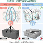 BALEINE 8-Pack Oversized Moving Bags with Reinforced Handles, Heavy-Duty Storage Tote for Clothes, Moving Supplies (Mosaic, 8-Pack)