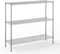 18" Deep x 60" Wide x 54" Height Wire Shelving Kit | 3-Tier | NSF Commercial Storage Rack Unit