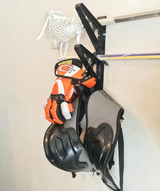 StoreYourBoard Lacrosse Stick Wall Storage Rack, Lax Sticks Pads and Equipment, Home and Garage Organizer Mount