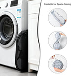 Pop Up Laundry Hamper, Large Collapsible Clothes Basket with Sturdy Handles, Foldable Mesh Storage Bin for Home, Dorm, Travel, Black