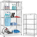 Wire Shelf Cover,600D Heavy Duty 100% Waterproof Shelf Covers for Wire Shelving,Outdoor Storage Shelves Cover for Metal Rack,60" W x 24" D x 72" H,Clear